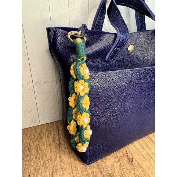 Beaded  Macrame Boho Keychain Charm Purse Bag Charm FAST SHIP NEW - Picture 4 of 6